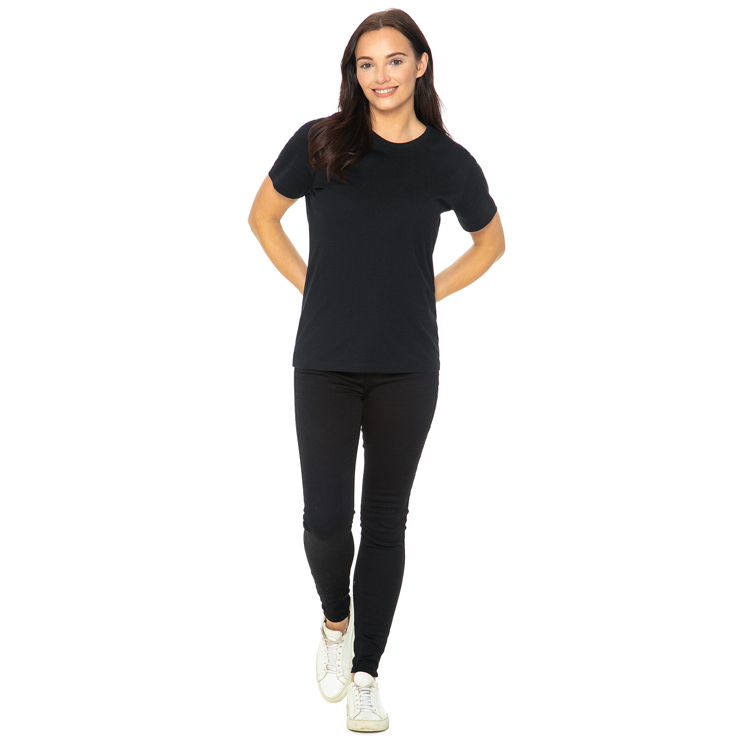 Fiona Ladies Crew Neck T-Shirt Black - Black / 16 Image 4