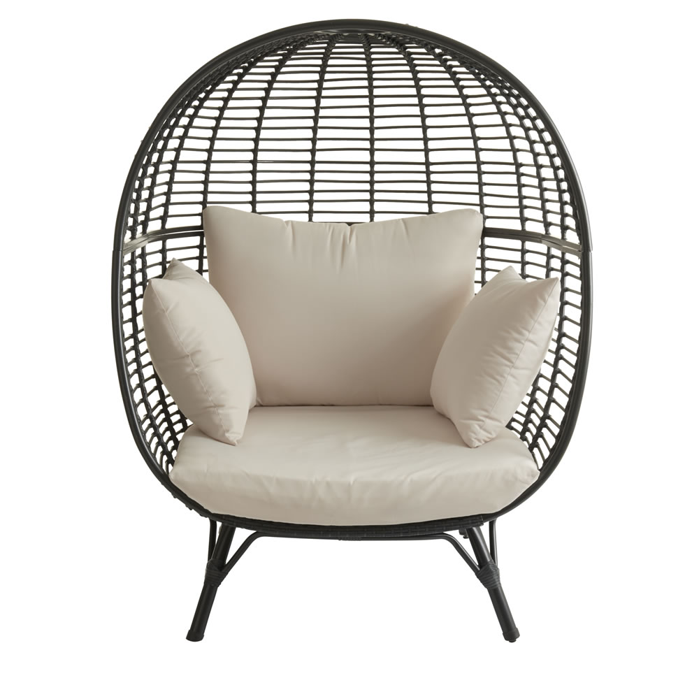 Wilko Garden Snuggle Egg Chair Rattan Effect Image 6