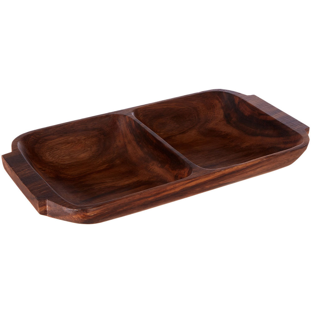 Premier Housewares Kora 2 Section Serving Dish with Handles Image 1