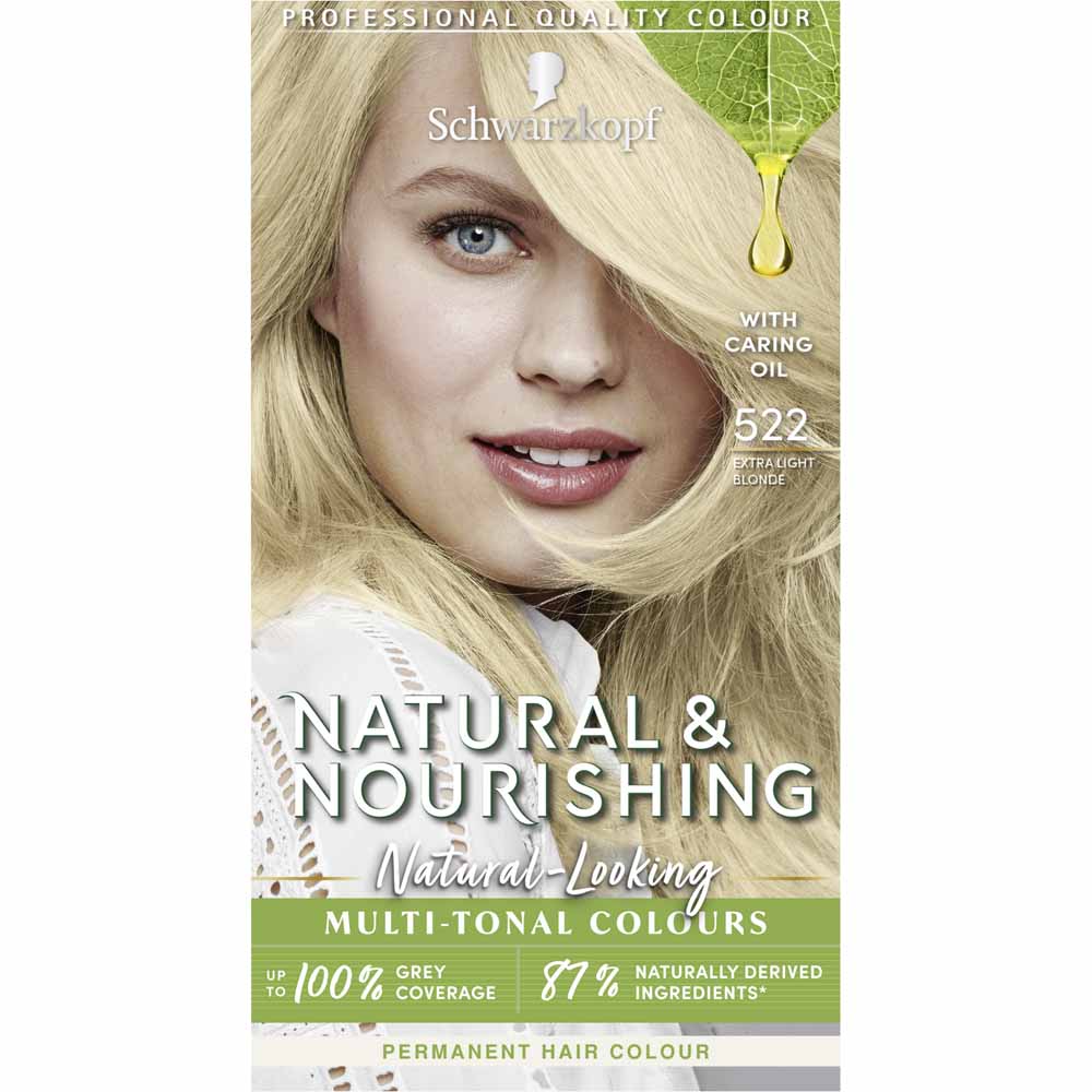 Schwarzkopf Natural and Nourishing Vegan Extra Light Blonde 522 Hair Dye Image 1
