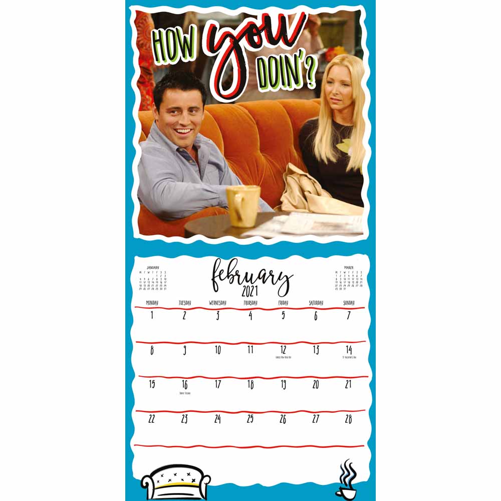 Friends 2021 Wall Calendar Wilko