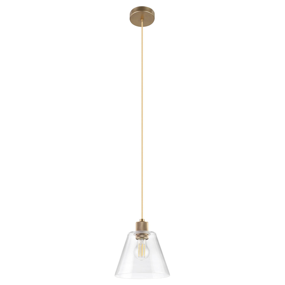EGLO Copley Clear and Gold Pendant Light Image 1