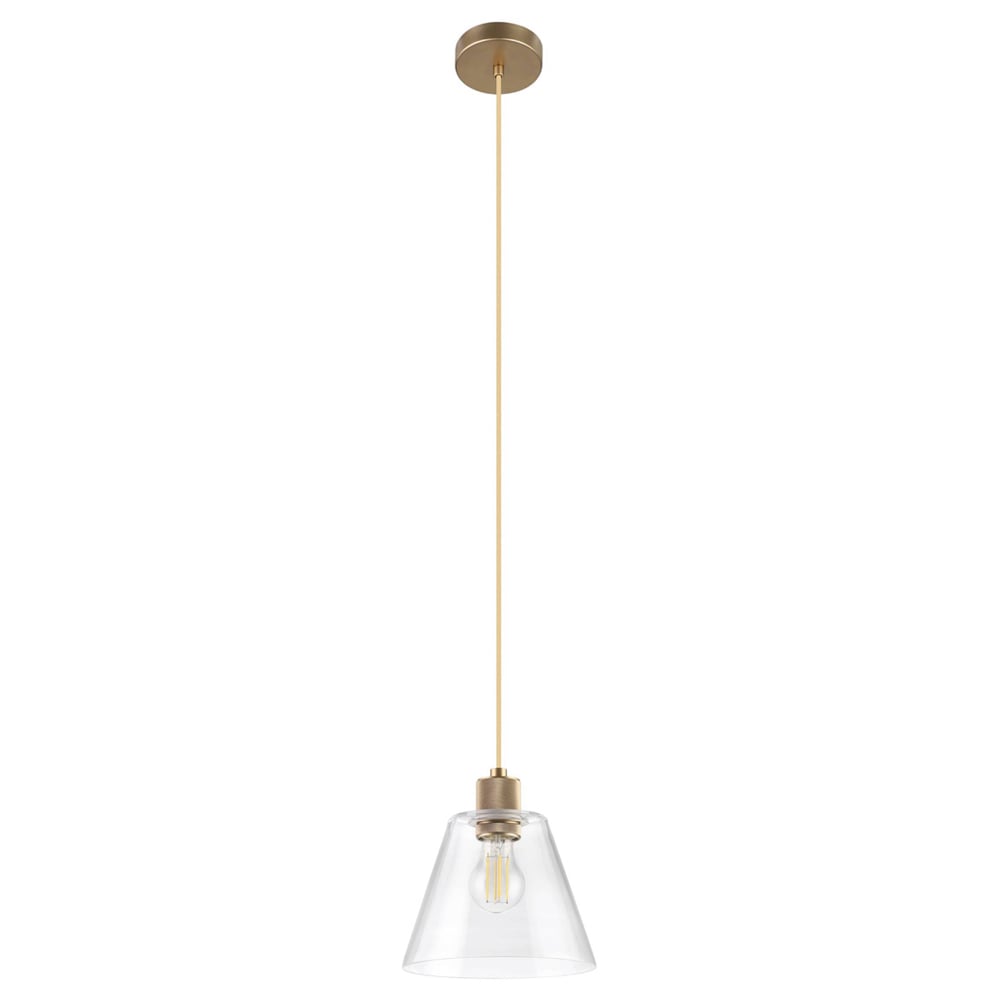 EGLO Copley Clear and Gold Pendant Light Image 1