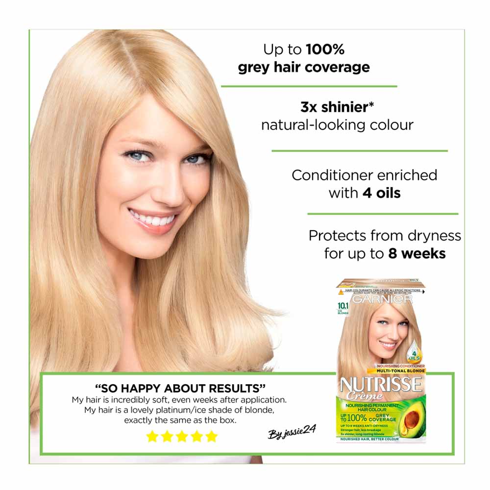 Garnier Nutrisse 10.1 Ice Blonde Permanent Hair Dye Image 3