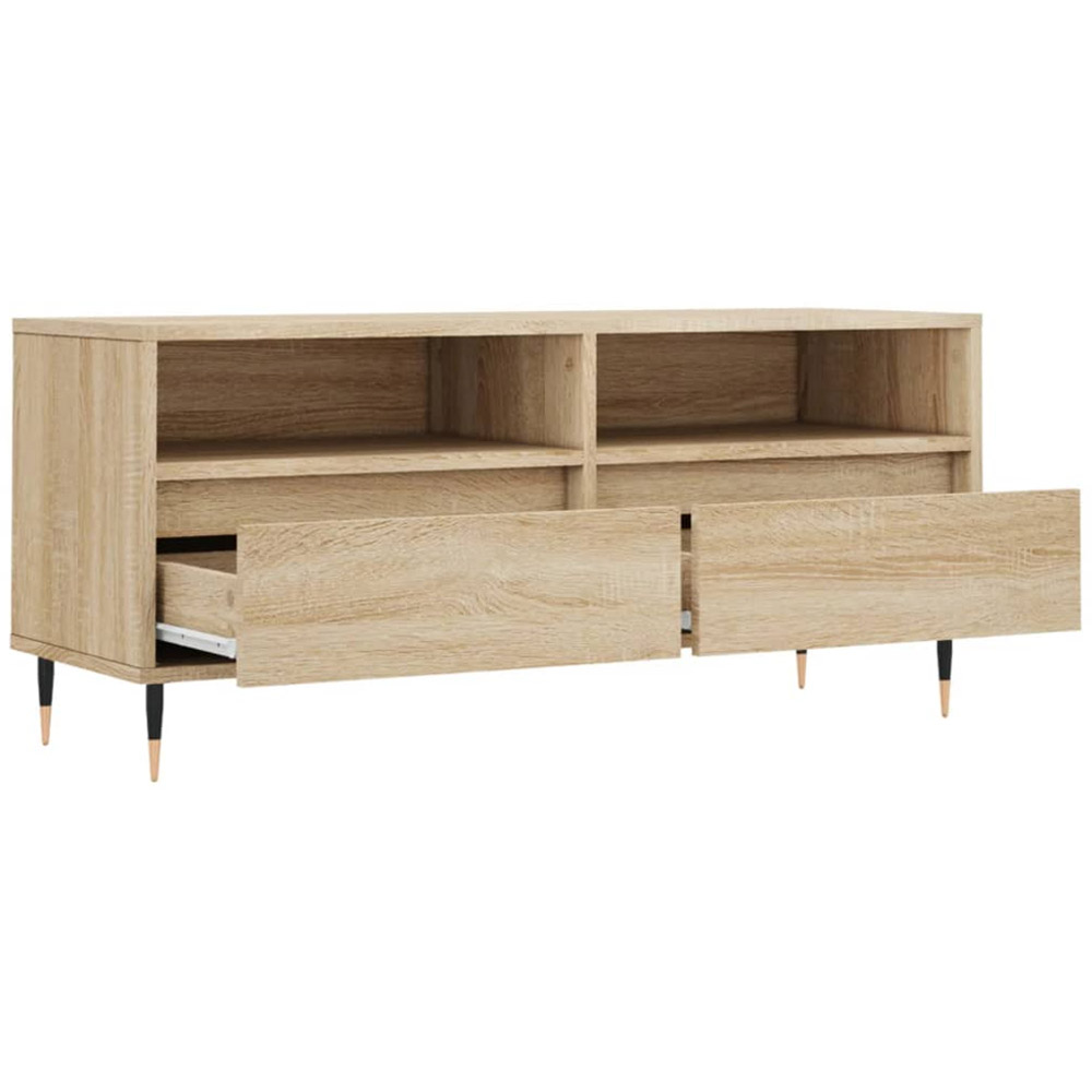 vidaXL 2 Drawer 2 Shelf Sonoma Oak TV Cabinet Image 6