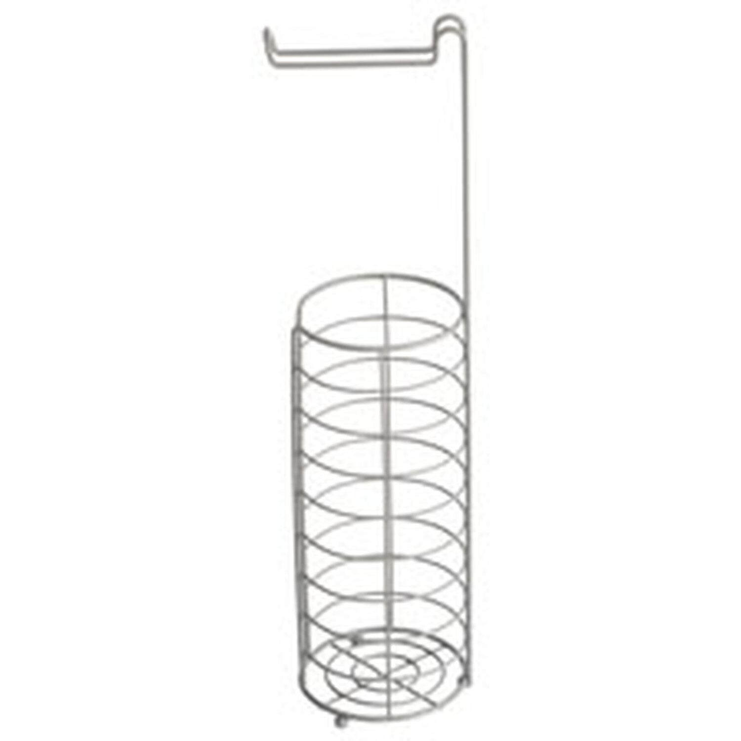 Silver Round Wire Toilet Roll Holder Image