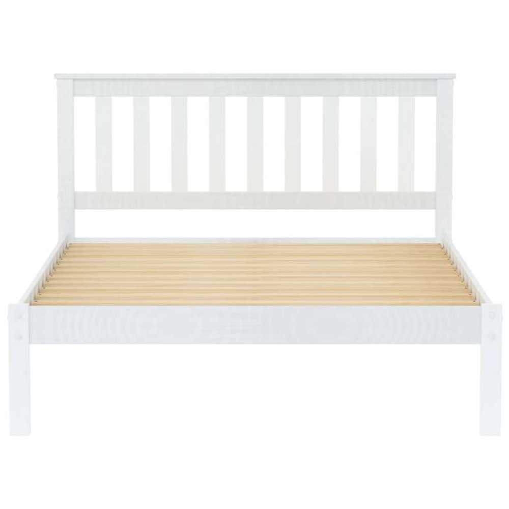 Denver King Size White Wooden Bed Image 5