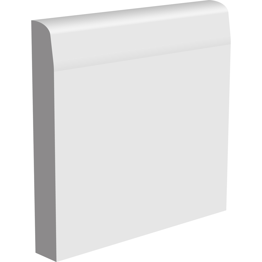 National Skirting White Chamfered Bullnose I Primed Skirting Board 18mm 220 x 4200mm Image 1