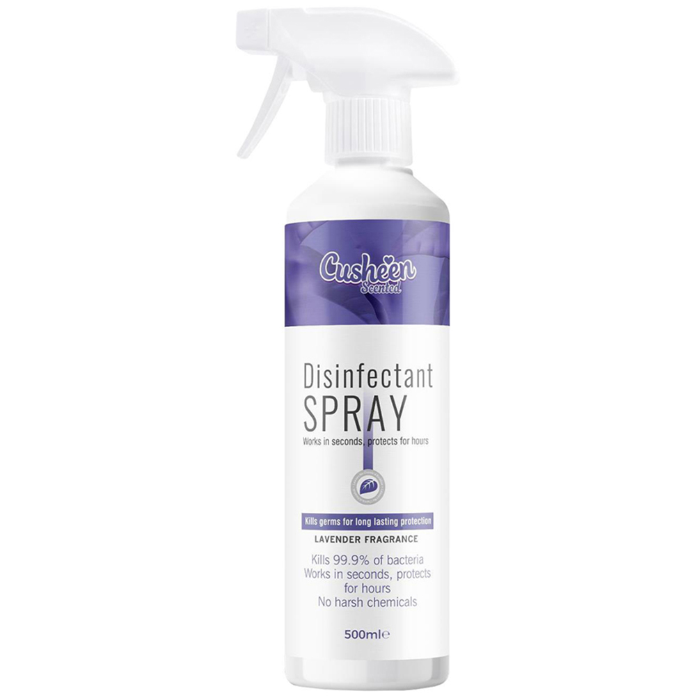 Cusheen Antibacterial Lavender Kitchen Disinfectant Spray 500ml 4 Pack Image 4