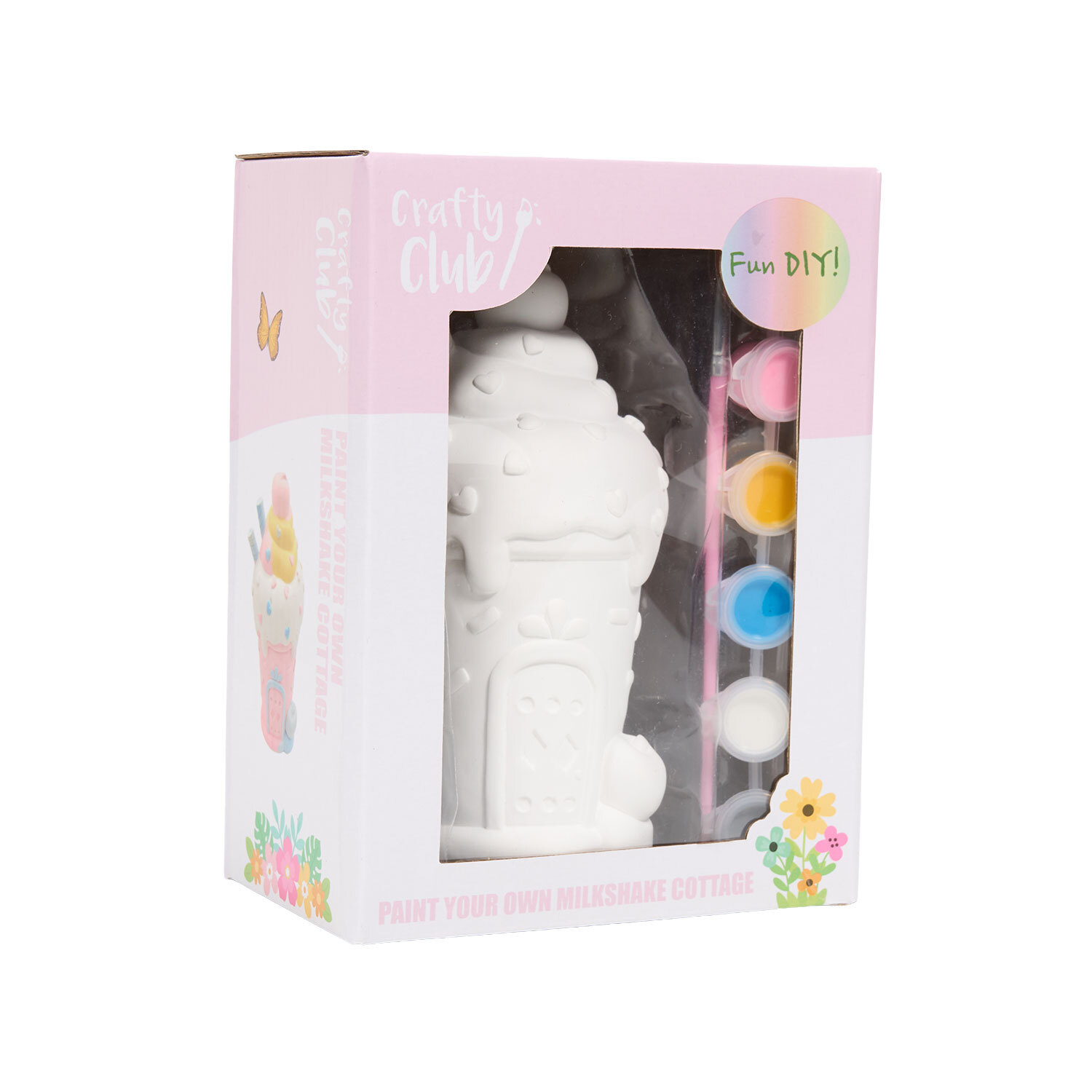 Paint Your Own Ceramic Banana Cabin or Milkshake Cottage Kit Image 6