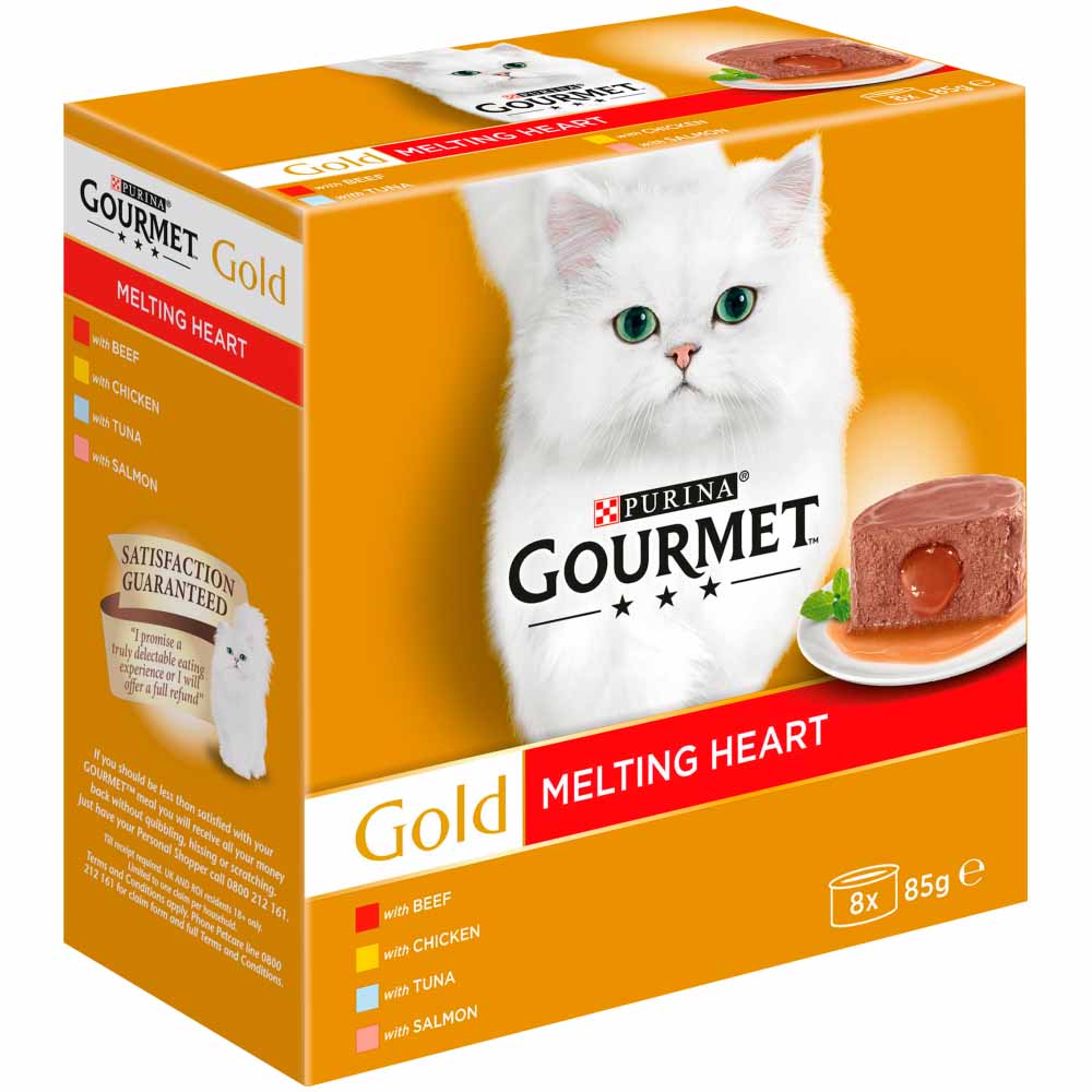 Gourmet Gold Melting Heart Meat and Fish Cat Food 8 x 85g Image 3