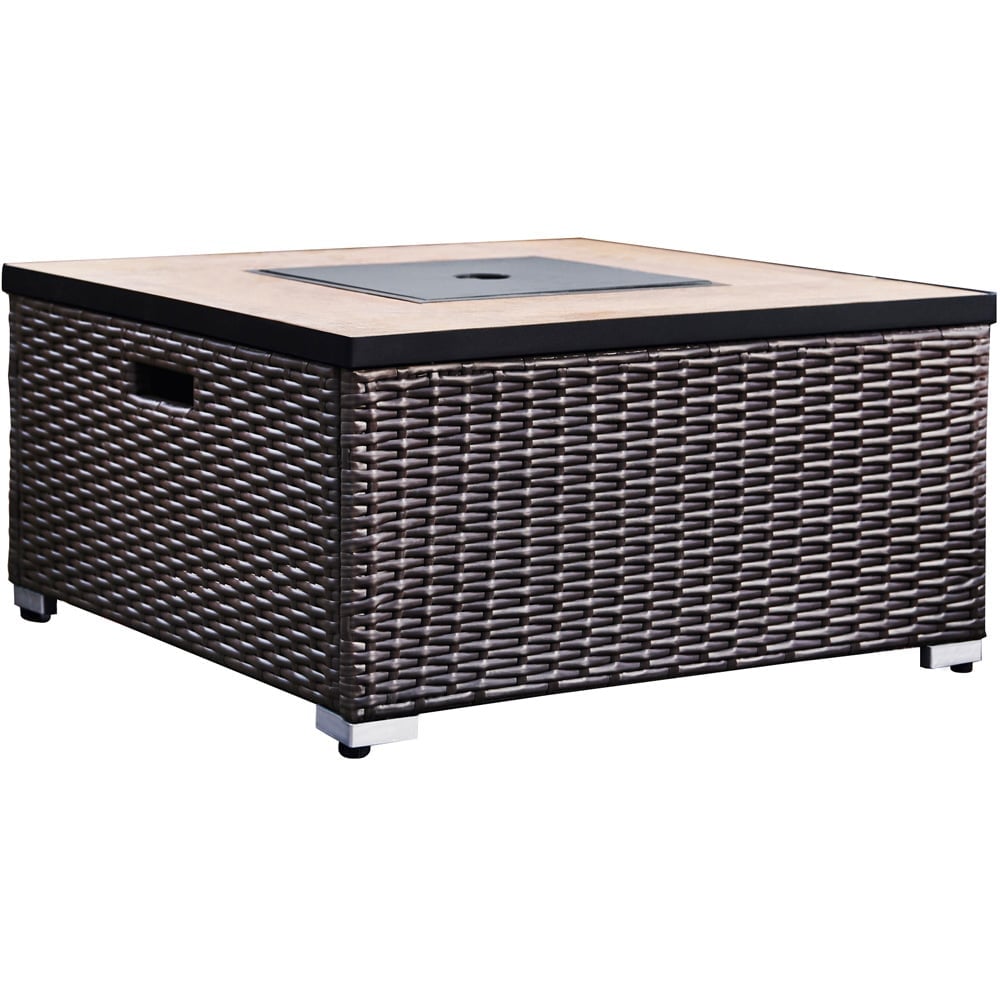 Teamson Home Square Steel Ceramic Propane Gas Fire Pit 31 inch Image 4