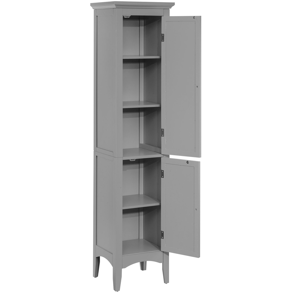 Teamson Home Glancy 2 Door Grey Linen Tower Cabinet Image 3