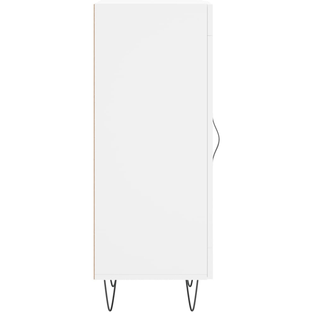 vidaXL Single Glass Door White Slim Sideboard Image 7