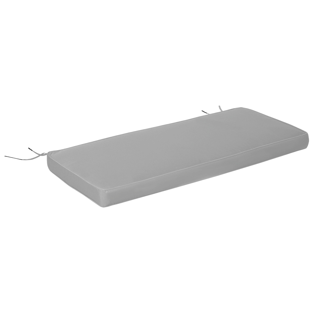 Outsunny 2 Seater Grey Garden Bench Cushion with Ties 50 x 120cm Image 1