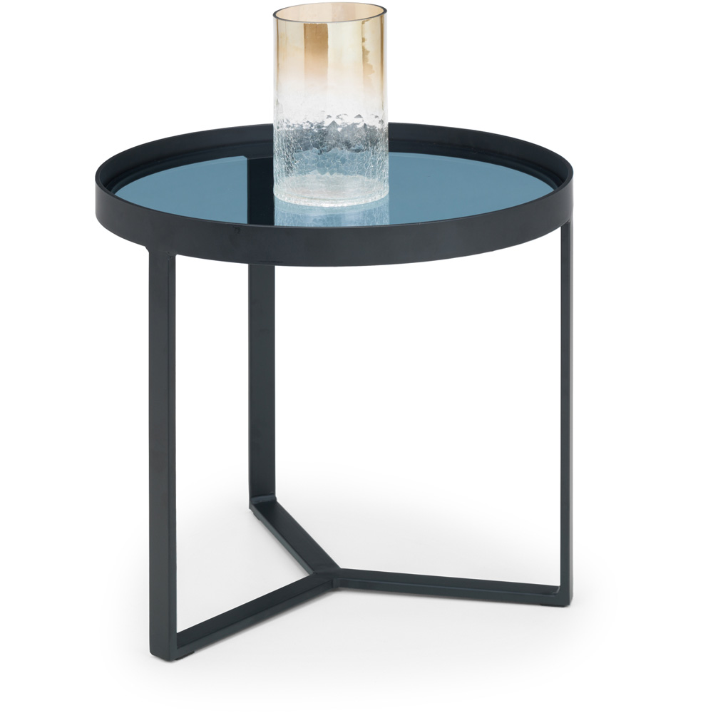 Julian Bowen Loft Smoked Glass Lamp Table Image 4