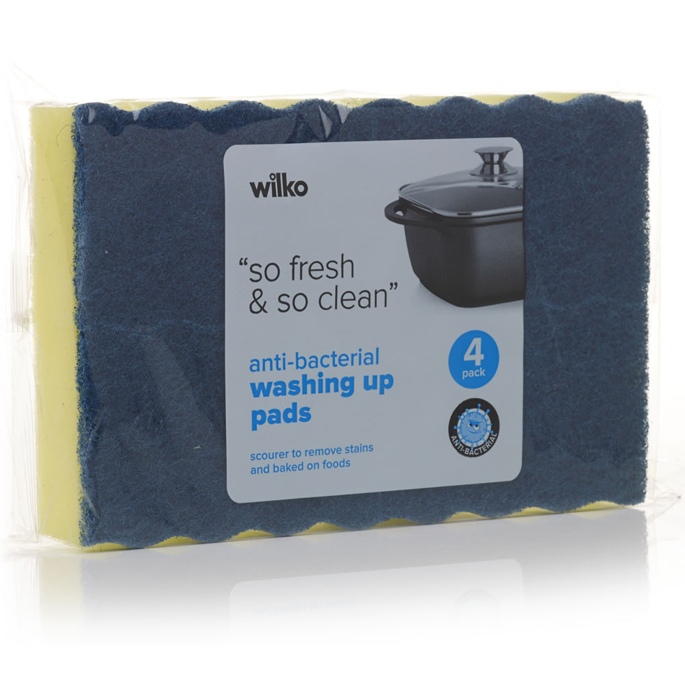 Wilko Antibacterial Washing Pad 4pk Image
