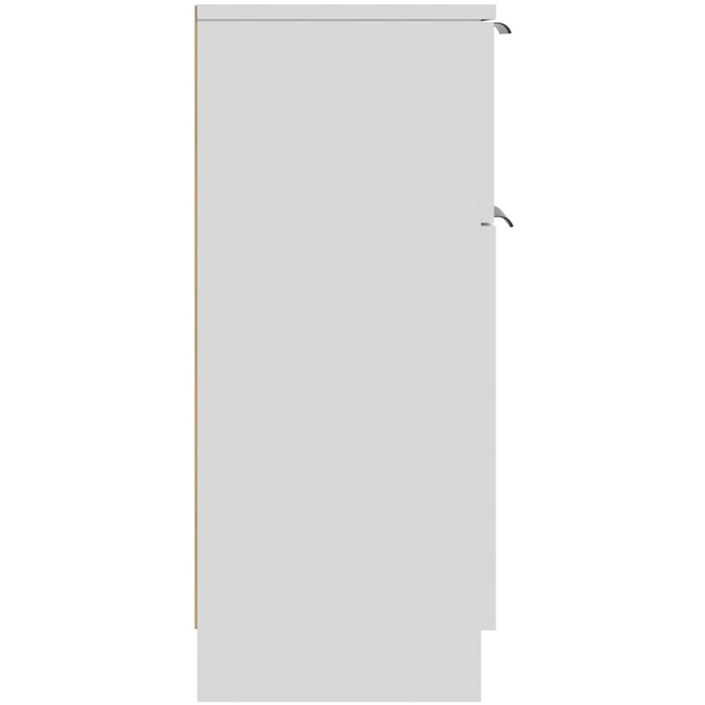 vidaXL Single Door Single Drawer White Sideboard Image 7