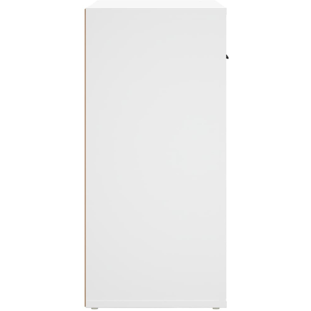 vidaXL 2 Door Single Drawer White Sideboard Image 5