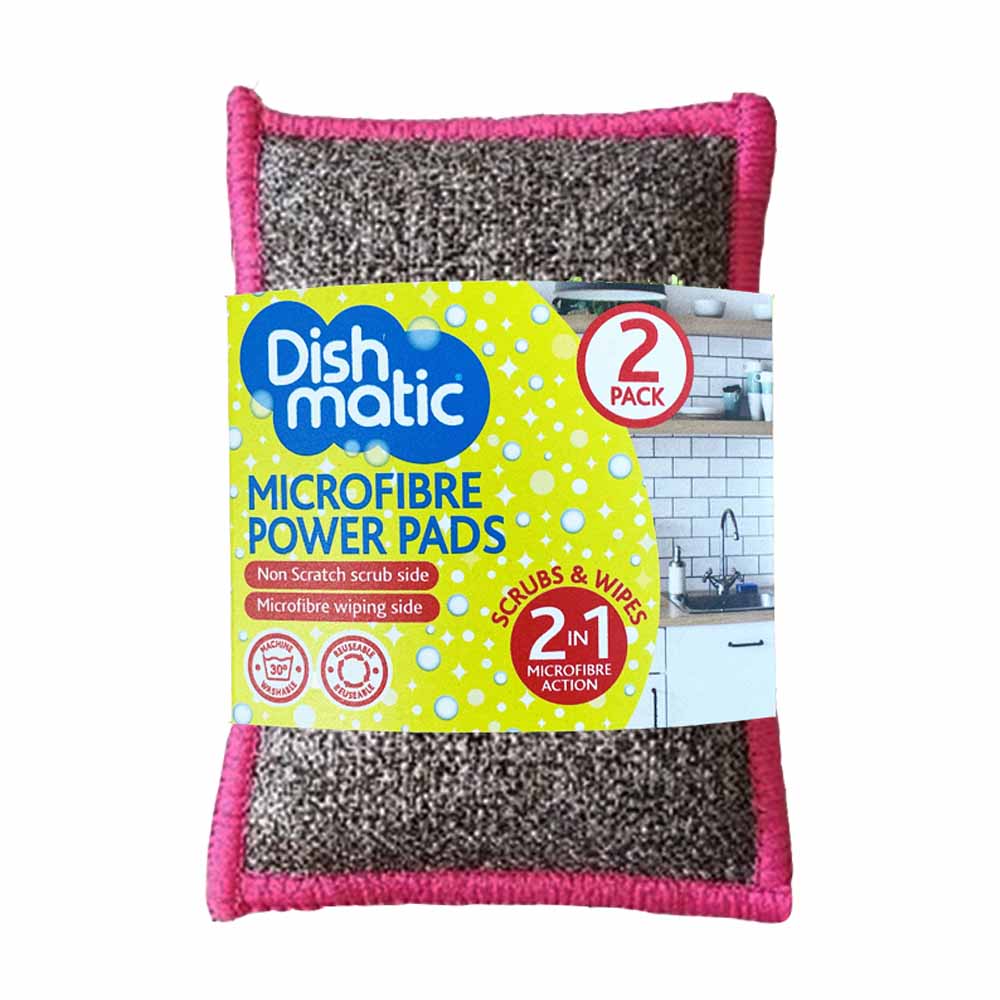 Dishmatic 2 in 1 Microfibre Power Pad Case of 6 x 2 Pack Image 2