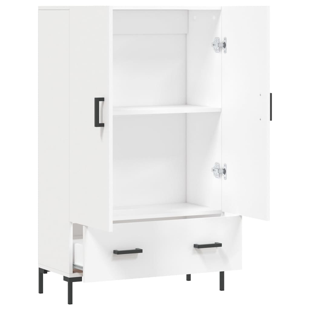 vidaXL 2 Door Single Drawer White Highboard Image 5