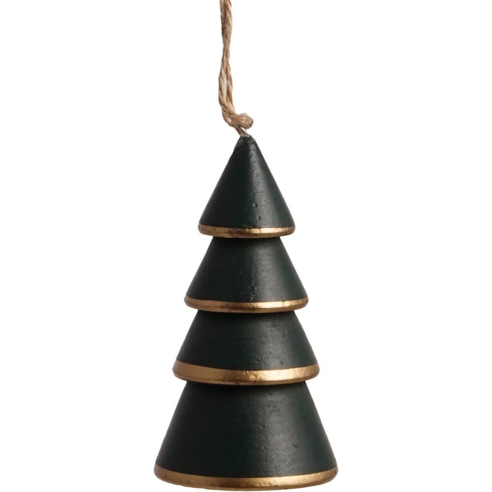 Single Gold Trim Tree Wooden Hanging Ornament in Assorted styles Image 1