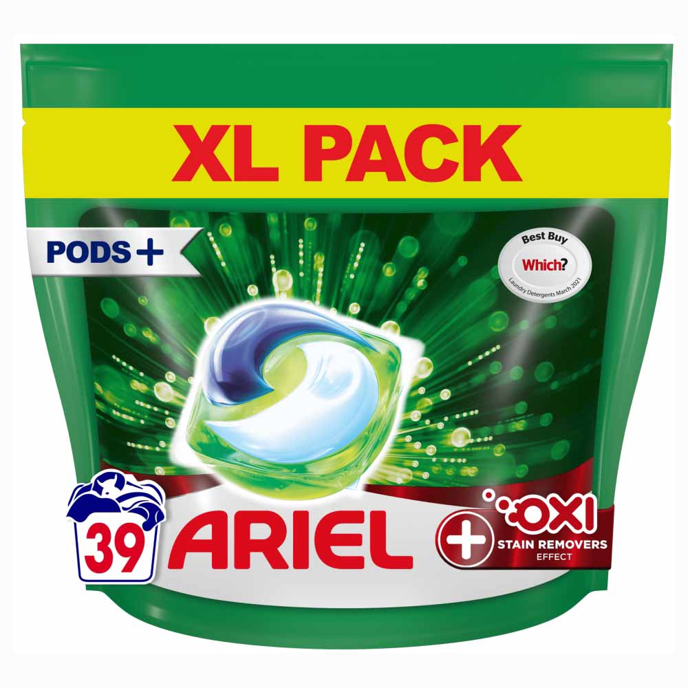 Ariel+ Oxi All-in-1 Pods Washing Liquid Capsules 39 Washes Image 2