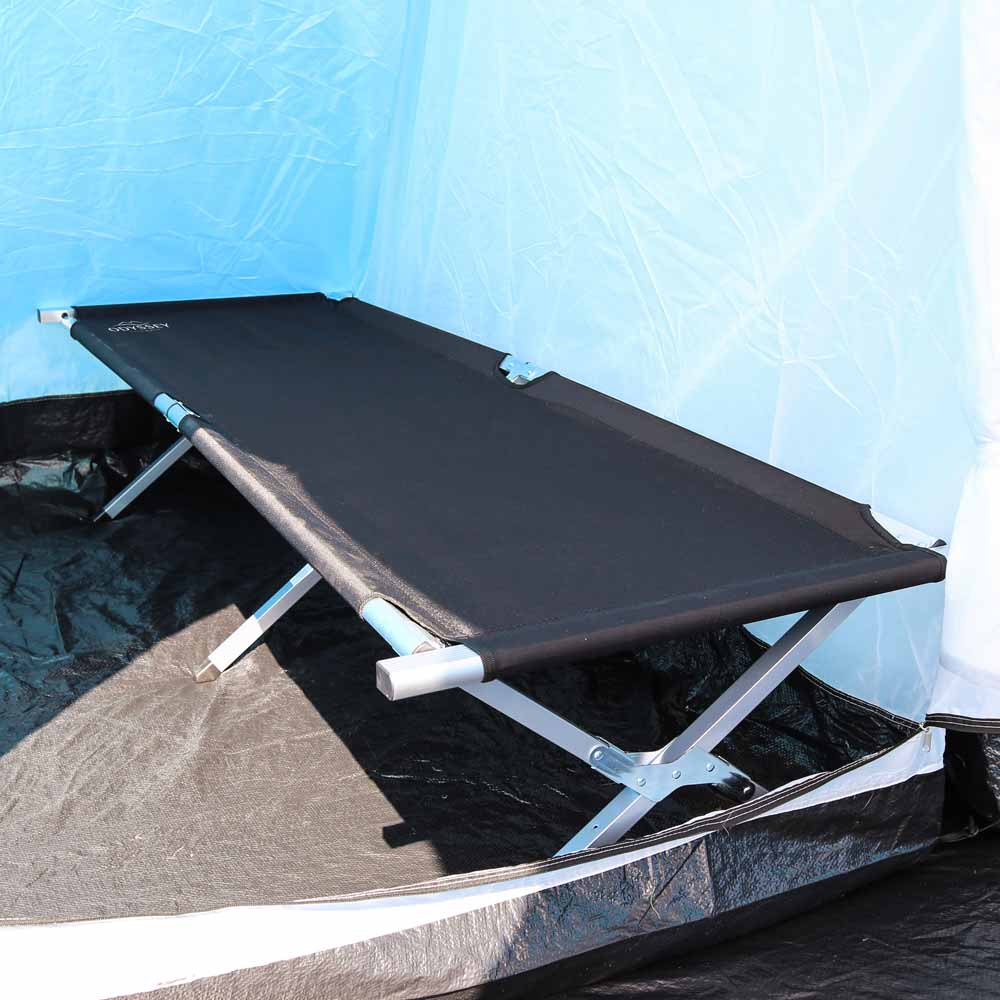 Charles Bentley Single Folding (Heavy Duty and Lightweight) Camp Bed Black Image 2