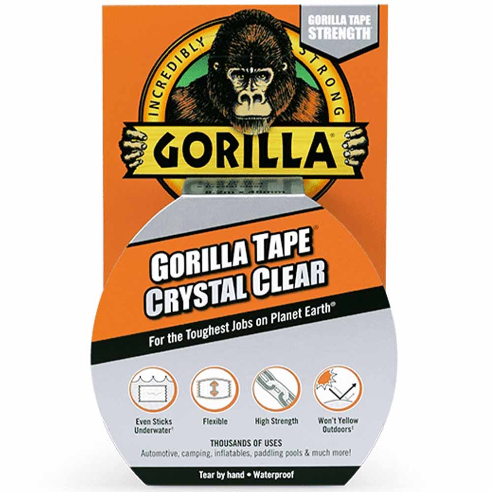 Gorilla Glue Gorilla Tape Crystal Clear 8.2m  - wilko