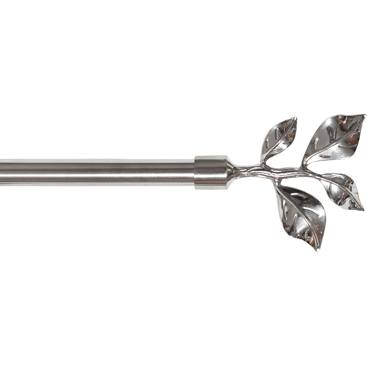 Leaf Branch Curtain Pole Silver 210 360 cm Image