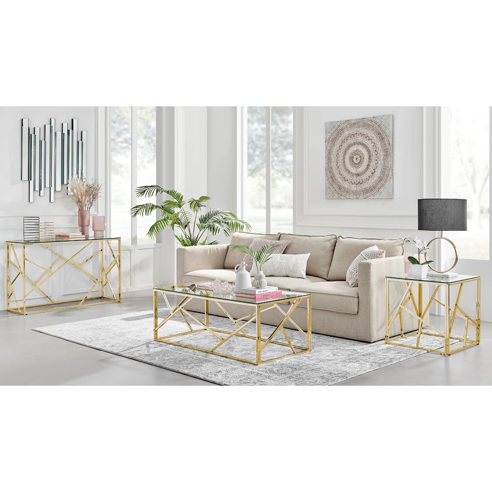 Furniturebox Sicily Gold Side Table Image 6