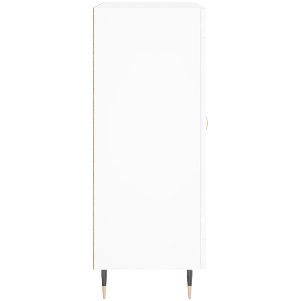 vidaXL Single Door 3 Drawer White Sideboard Image 7