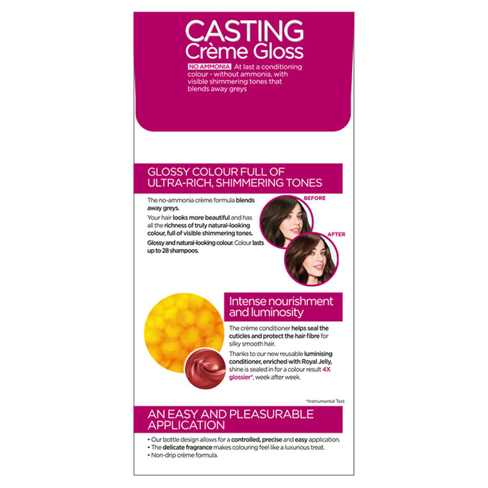 L'Oreal Casting Creme Gloss Chocolate Brownie Hair  Dye Image 4