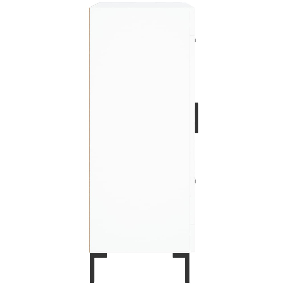 vidaXL Single Door 3 Drawer White Sideboard Image 7