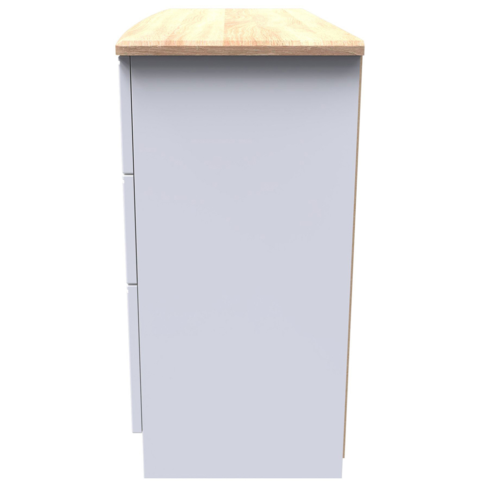 Crowndale Victoria 6 Drawer White Ash and Oak Chest of Drawers Image 3