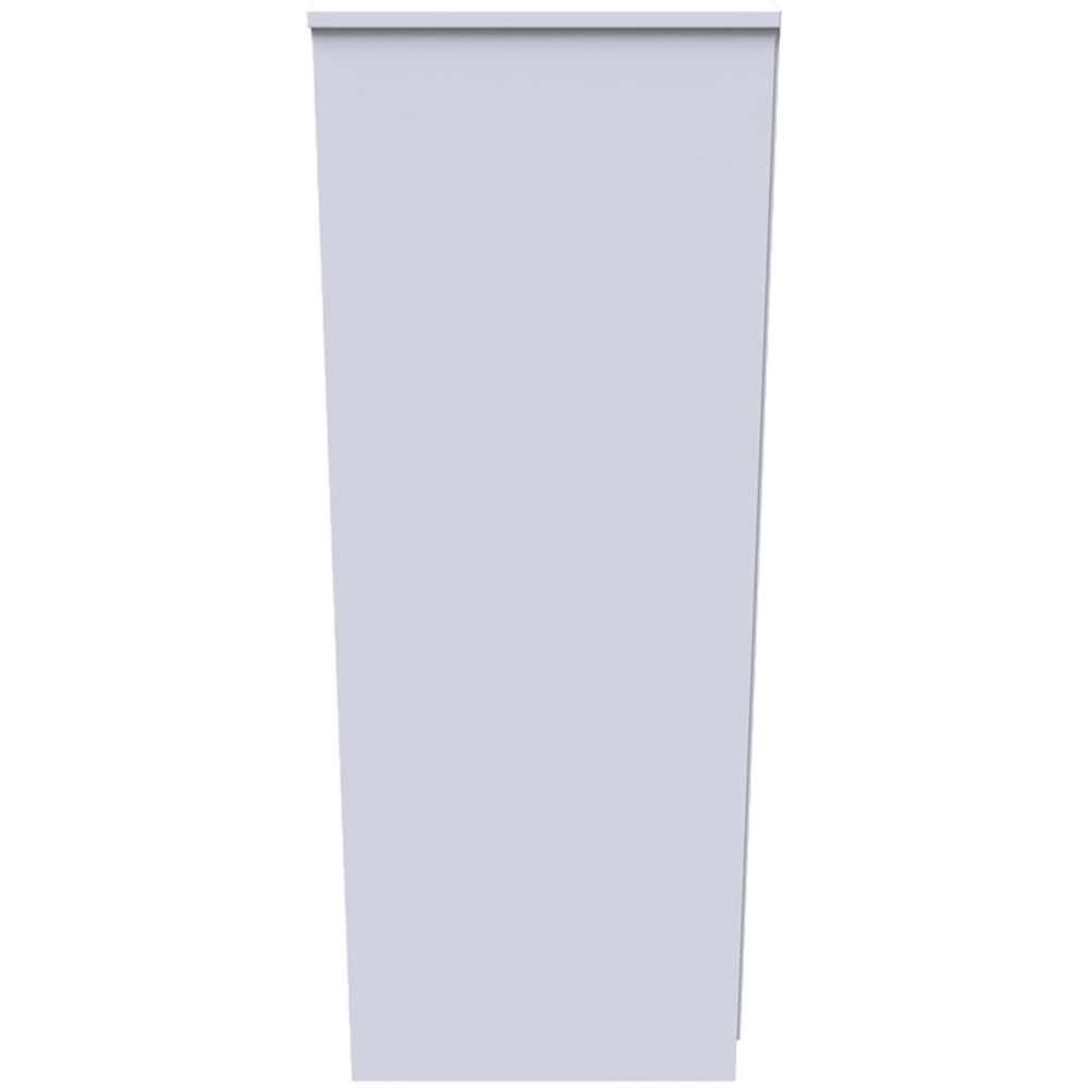 Crowndale Monaco 4 Drawer Grey Gloss and White Deep Chest of Drawers Ready Assembled Image 4