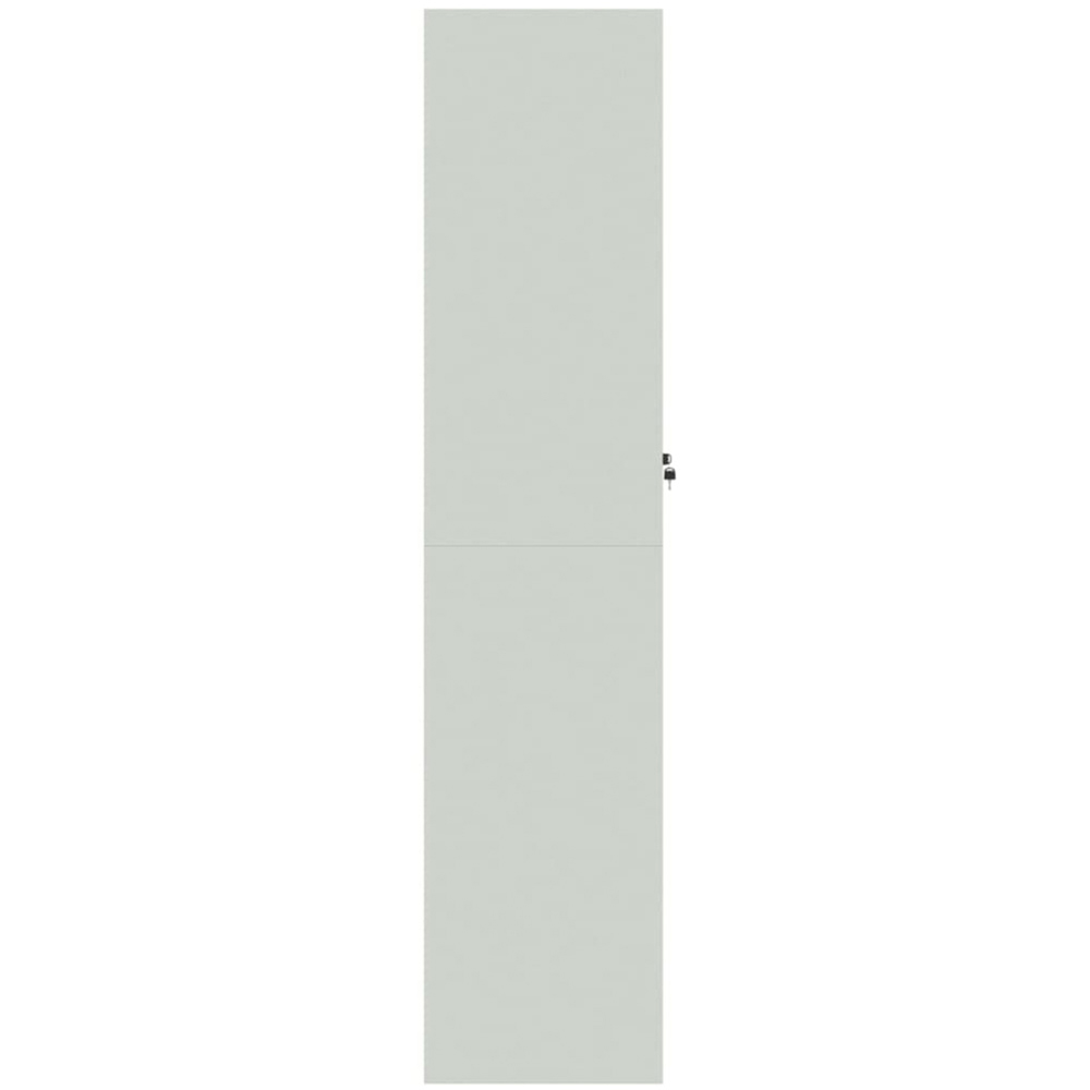 vidaXL 2 Door 5 Shelf Light Grey Powder Coated Steel File Cabinet Image 5