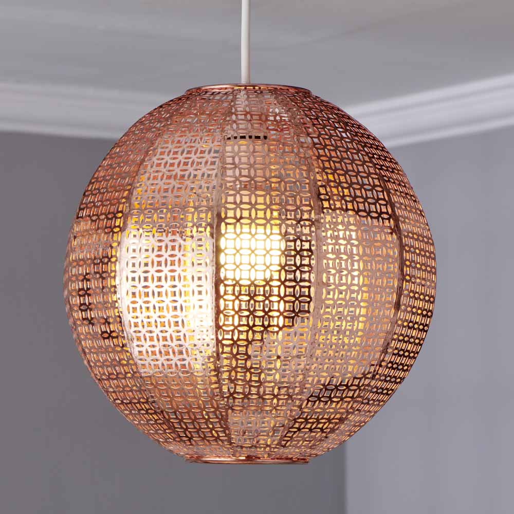 Wilko Copper Cadiz Ball Shade 28cm Image 5