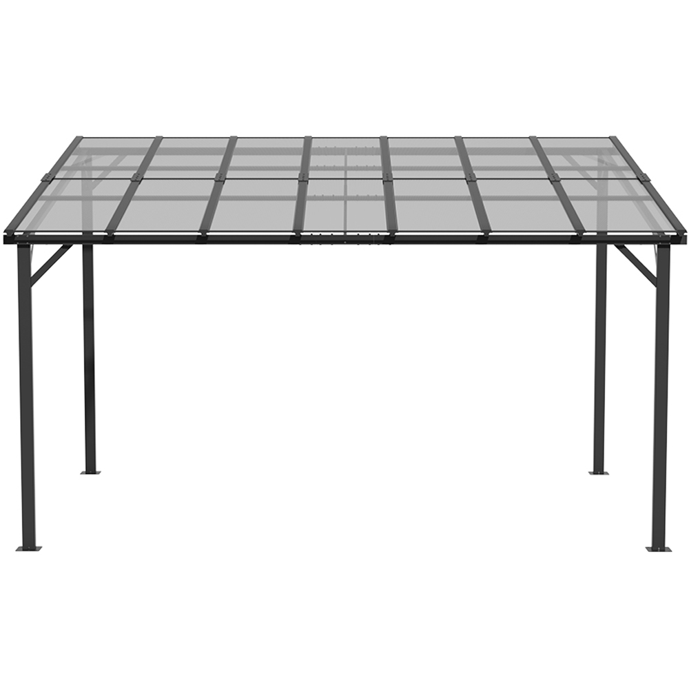 Living and Home 4.2 x 3m Lean to Aluminium Pergola with Polycarbonate Roof Image 3