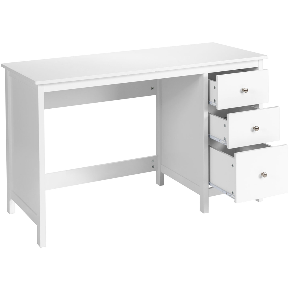 Costway 3 Drawer Computer Desk White Image 3