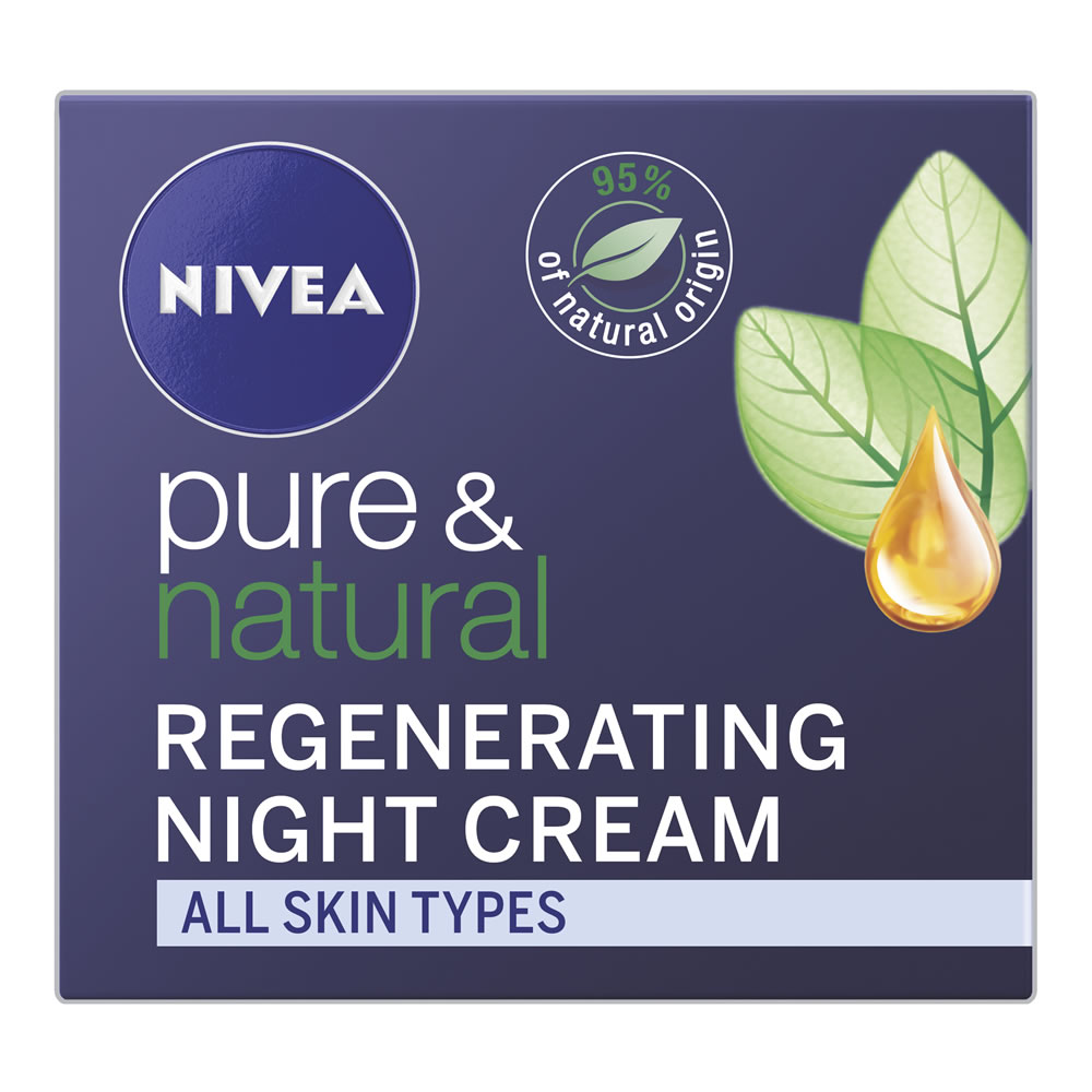 Nivea Pure and Natural Regenerating Night Cream 50ml Image