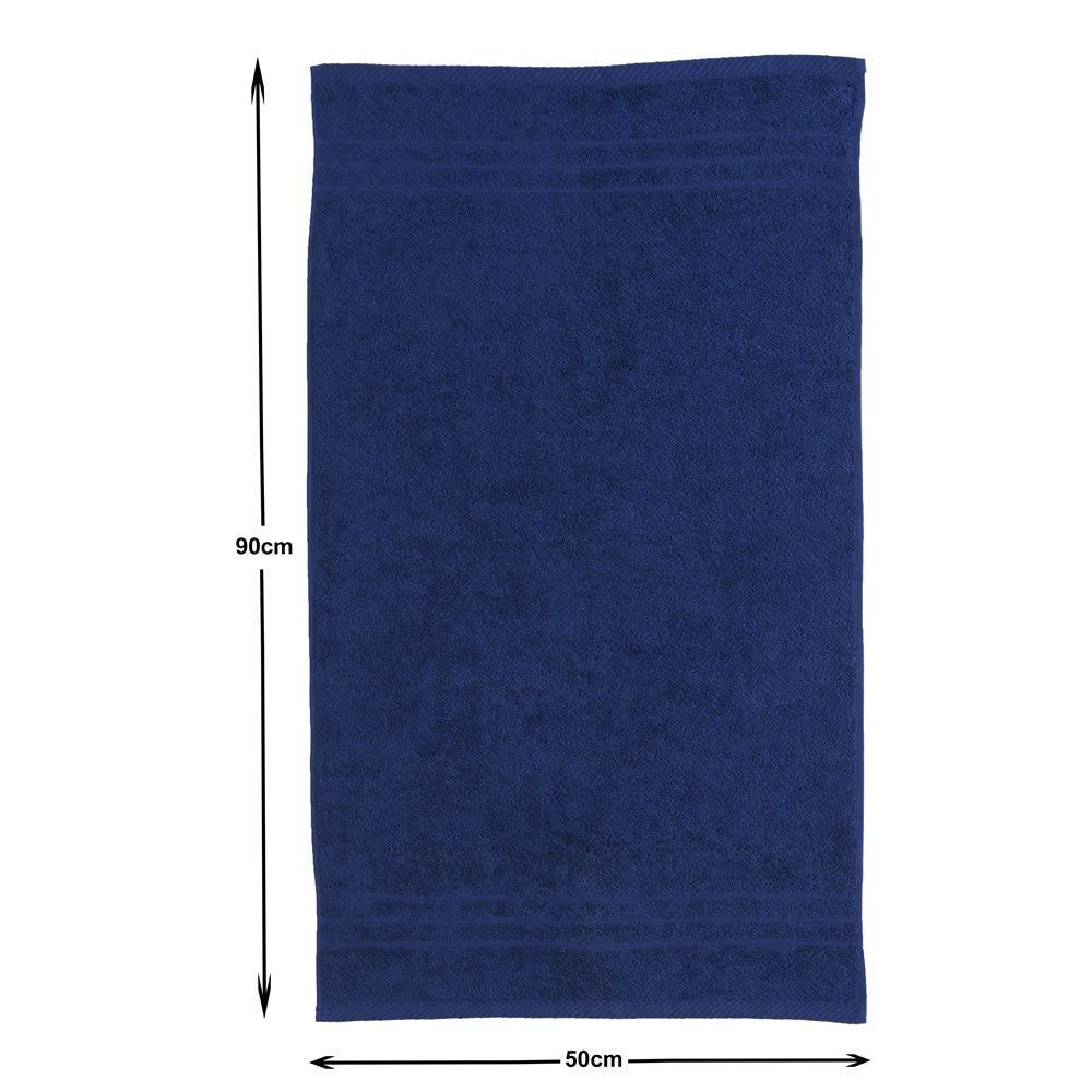 Wilko Navy Hand Towel Image 3
