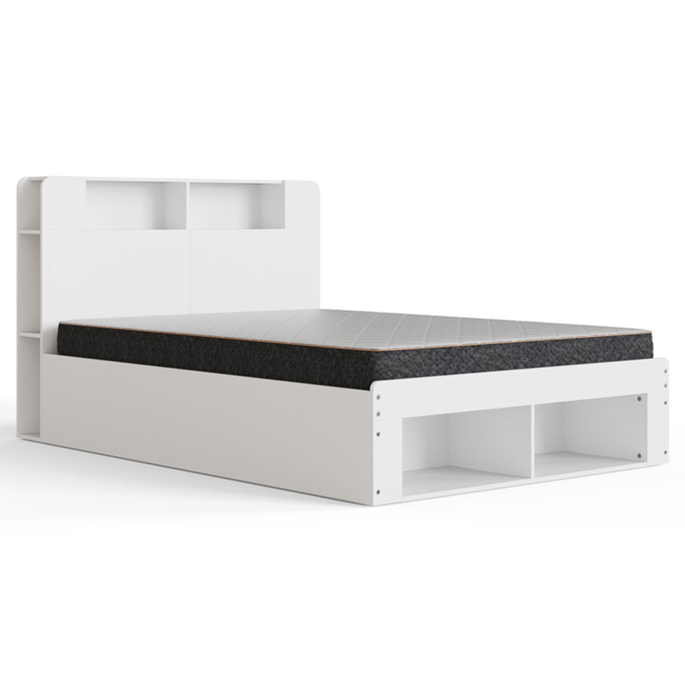 GFW Anya Double White Wooden Ottoman Bed with SC Pocket Sprung Mattress Image 2