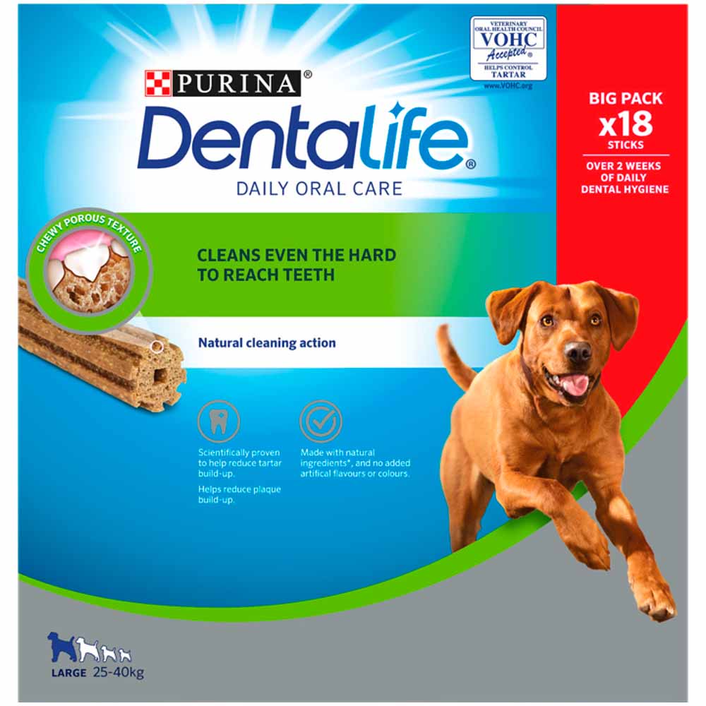 Dentalife Large Dog Chews 18 Sticks 636g Image 2