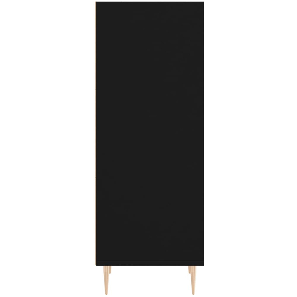 vidaXL 3 Shelf Black Wooden Sideboard Image 5
