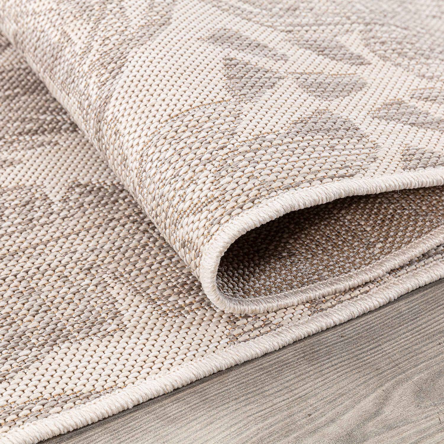 California Leaf Indoor and Outdoor Rug Neutral 80cm Image 3