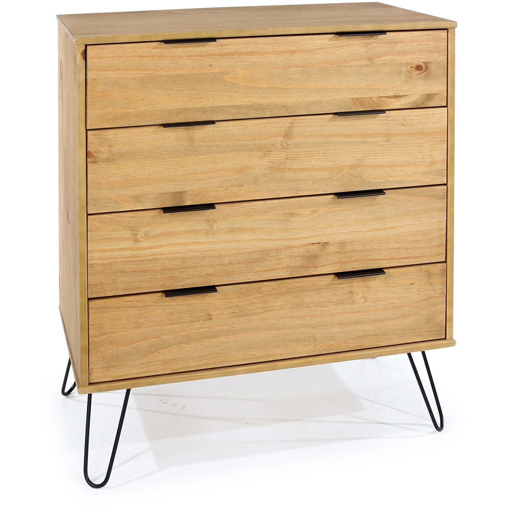 Augusta 4 Drawer Pine Chest of Drawers Image 3