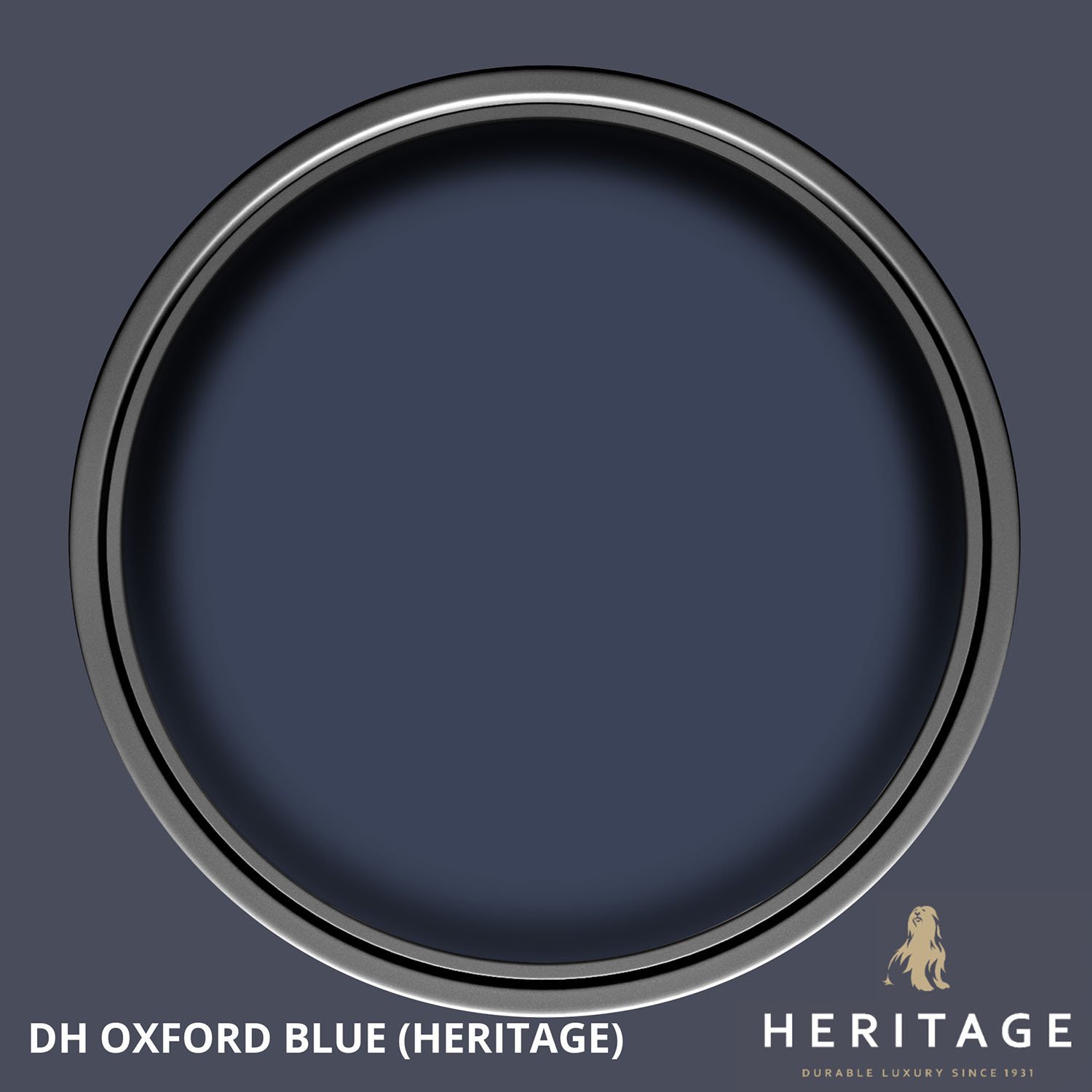 Dulux Heritage Walls and Ceilings DH Oxford Blue Velvet Matt Emulsion Paint 2.5L Image 3