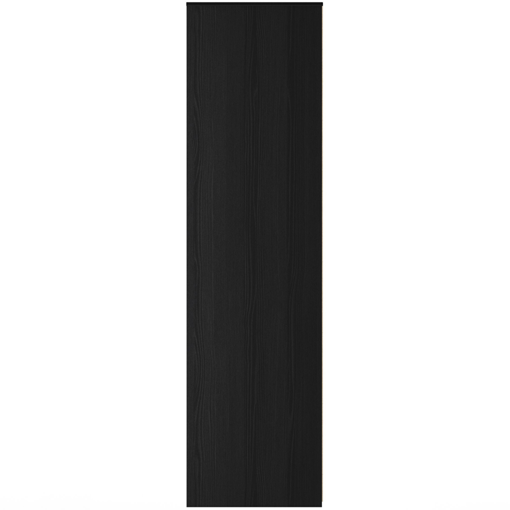Crowndale Harlequin 2 Door Black Ash Tall Wardrobe Ready Assembled Image 6