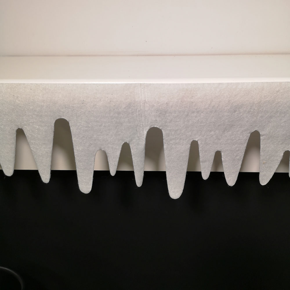 Premier Glitter Icicle White Felt Fringe Wall Fireplace Christmas Decoration 18 x 240cm Image 7